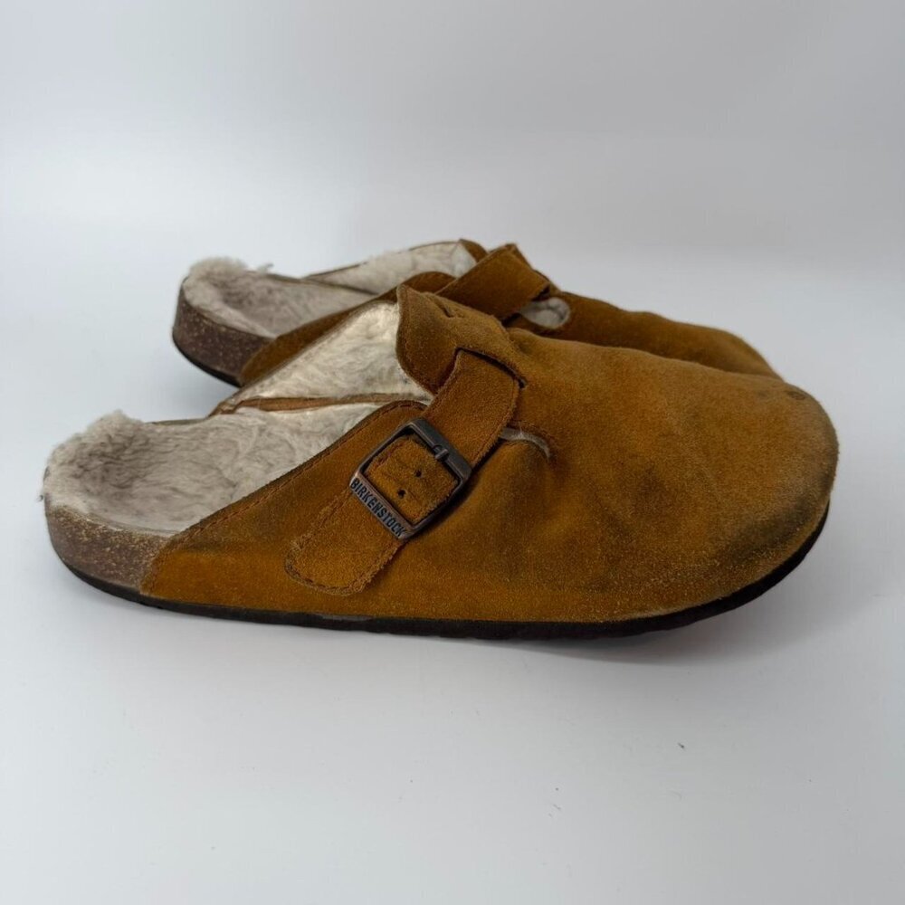 Birkenstock Brown Shearling Mules 40 US 9,5